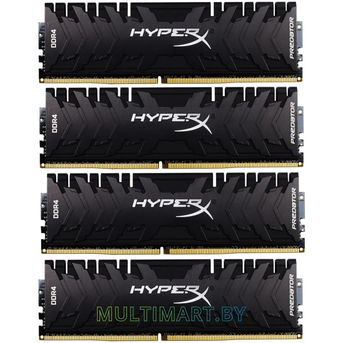 Оперативная память HyperX Predator 4x16GB DDR4 PC4-24000 (HX430C15PB3K4/64)